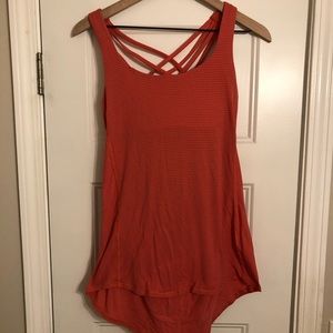 Coral lululemon open back top